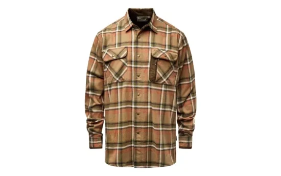 Pinewood Cornwall flannelskjorte i skovmands tern i lyse eige farver