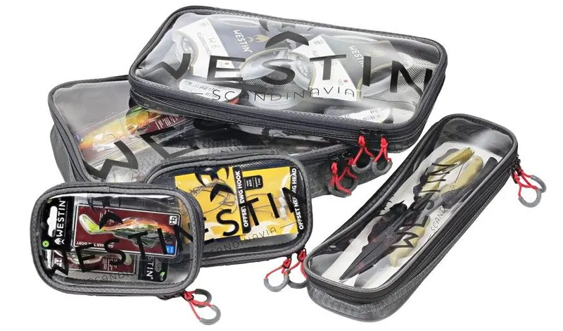 Westin W4 Clear Guard Pouch Opbevaringssæt med fem transparente tasker i slidstærkt materiale.