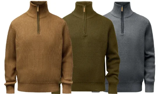 Pinewood Philip Knitted Sweater i 3 farver vist på billede