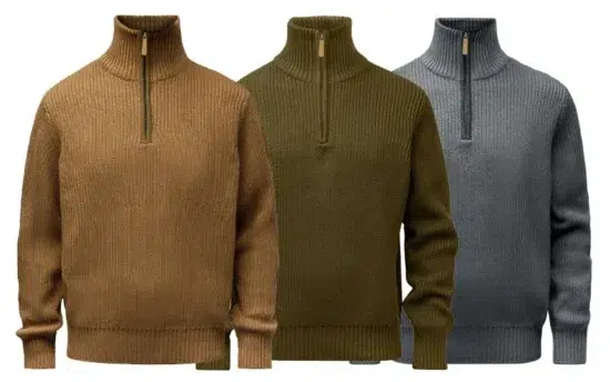Pinewood Philip Knitted Sweater i 3 farver vist på billede