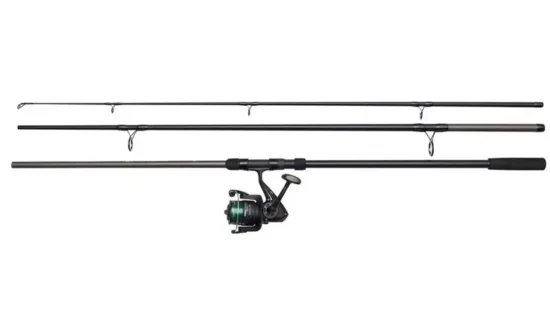 DAM Full Tech Carp fiskesæt med stang, hjul og line klar til karpefiskeri