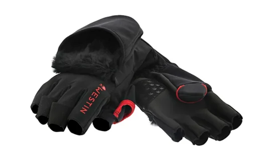Westin HLF Tec Gloves med aftagelig luffe og silikonegreb til fiskeri