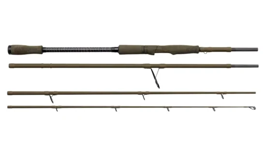 Savage Gear SG4 Medium Game 4-delt Fiskestang med støvgrøn finish og EVA-håndtag