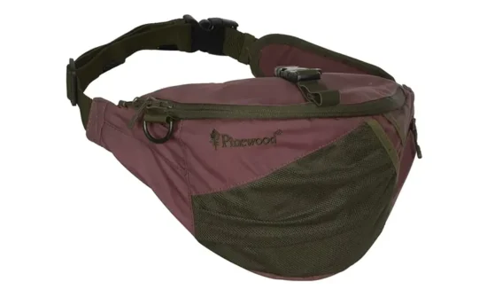 Pinewood Cross Waist Pack 4L bæltetaske i mørk farve med lynlås og justerbart bælte, perfekt til outdoor aktiviteter