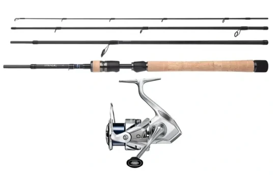 Shimano Stadic Fiskesæt med Stradic FM hjul og kyststang klar til fiskeri
