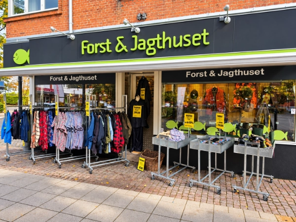 Forst & Jagthuset butik på Ulrikkenborg Plads i Kongens Lyngby
